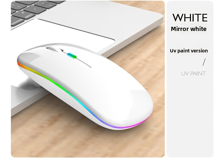 Wireless Wireless Dual-Mode Illuminated + Type-C Charging 2.4G Mouse, Rechargeable Silent Laptop & Desktop All-in-One Smart TV Tablet Compatible for MacBook, Adaptable To Multiple Scenarios Including Work And Gaming