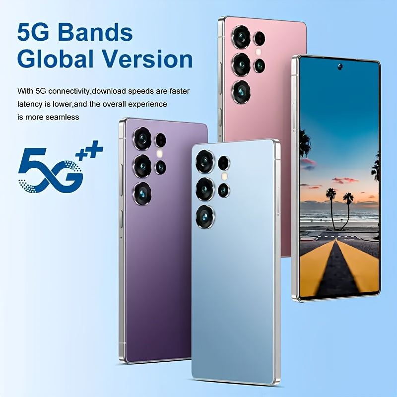 S25 Ultra 5G Global Unlocked Android Smartphone, Large Touchscreen, 12+512GB Storage, Dual SIM Dual Standby, HD Front & Rear Cameras, Built-in Stylus, Long Battery Life, Includes Earphones, Case, Screen Protector and Type-C C