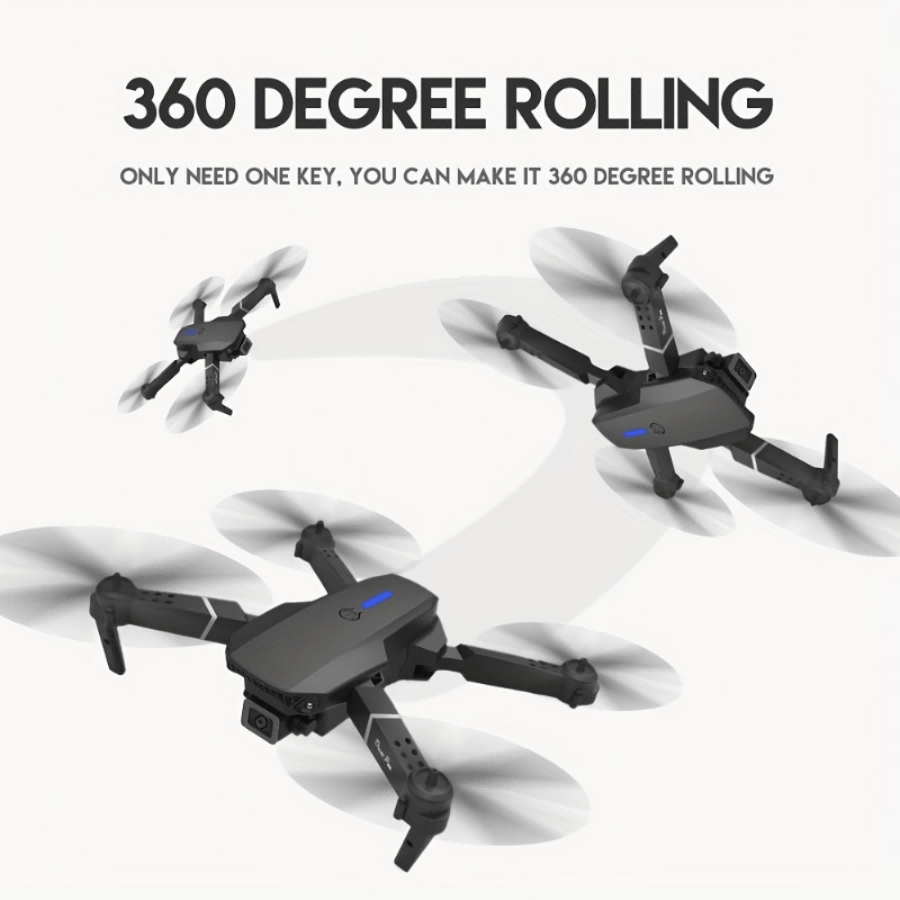 E88 Dual Camera Drone with Wi-Fi and Remote Control, Black and White, Four-Axis Aerial Photography Toy for Beginners - Ideal Gift for Halloween, Christmas, New Year, Best for Christmas, Perfect for Thanksgiving, Best Drone