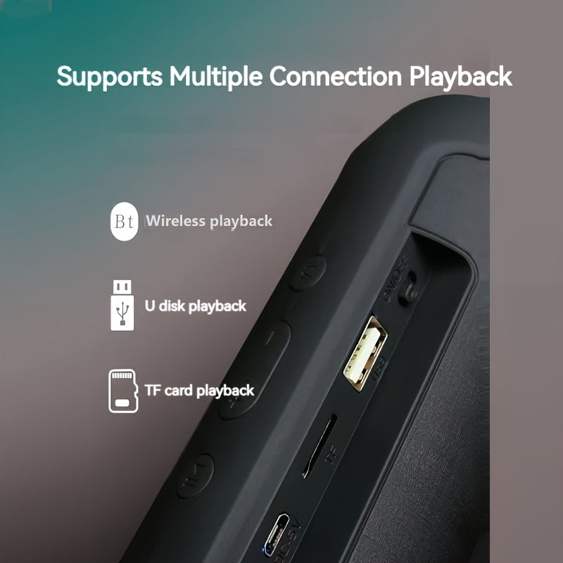 XMEBXPK Portable Wireless Subwoofer Speaker with 4 Drivers, Rechargeable Battery, Hi-Res Audio & Bass Boost, Compact Outdoor Stereo Sound System for Music, Movies, Gaming, Portable Wireless Speakers, Movie Audio Enhancement,
