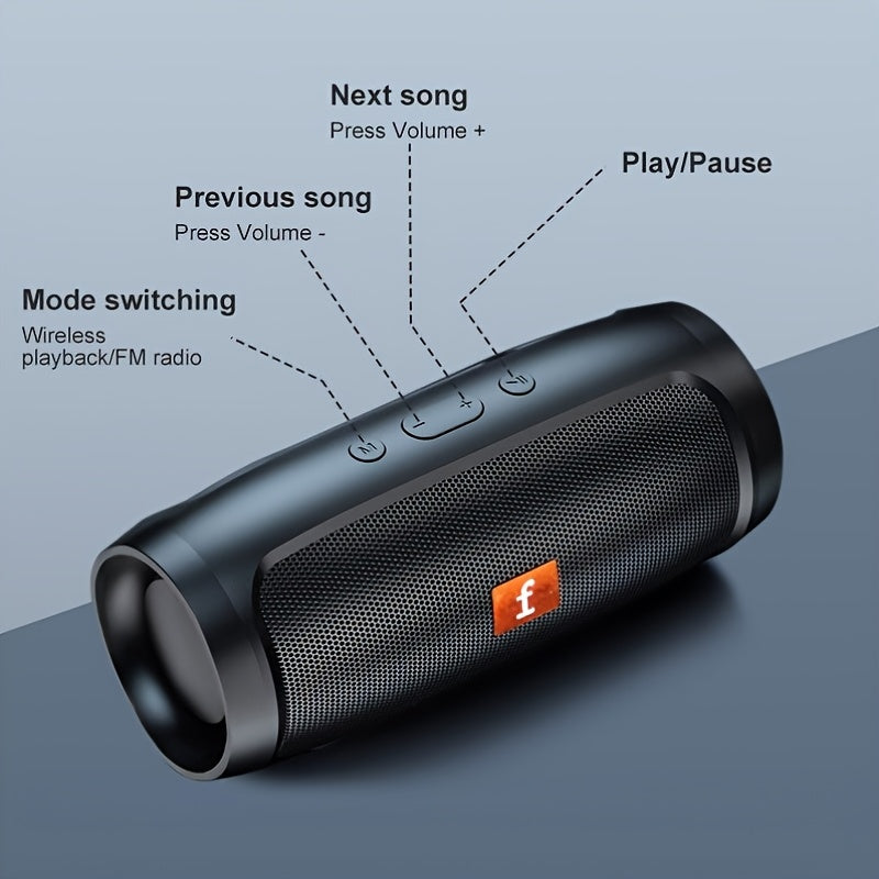 XMEBXPK Portable Wireless Subwoofer Speaker with 4 Drivers, Rechargeable Battery, Hi-Res Audio & Bass Boost, Compact Outdoor Stereo Sound System for Music, Movies, Gaming, Portable Wireless Speakers, Movie Audio Enhancement,