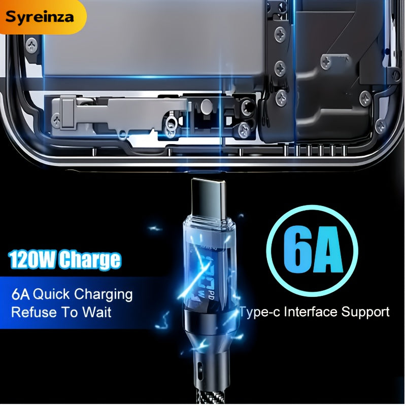 Smart LCD Battery Display Cable - Durable and Flexible, Suitable for Multi-Device Fast Charging, Tablet Charging Accessories, Compact Design, Reinforced Interface, Office Staff & Tech Enthusiasts, Usb C To Lightning Adapter,