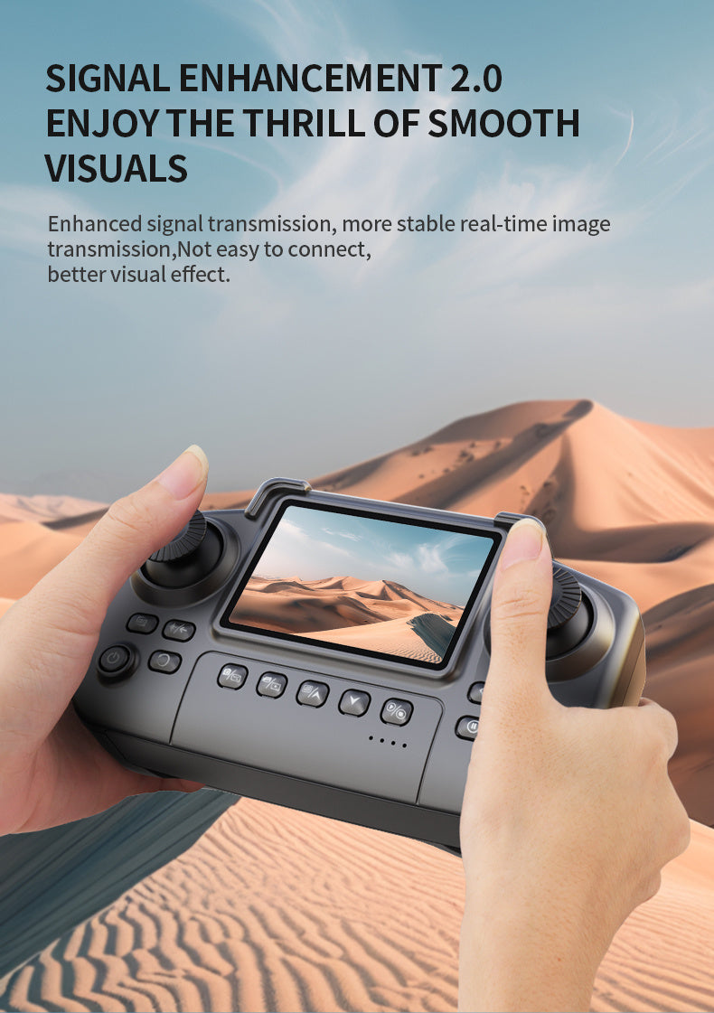 2025 Best-Selling Smart Screen Drone | High-Definition Remote Controller | Ultra HD Dual Cameras + WiFi Real-Time Transmission | One-Tap Intelligent Takeoff/Auto Return | Brushless Motor & Optical Flow Positioning | Professio