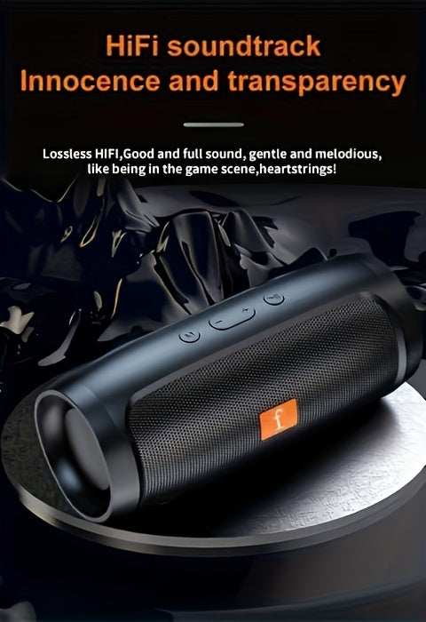 XMEBXPK Portable Wireless Subwoofer Speaker with 4 Drivers, Rechargeable Battery, Hi-Res Audio & Bass Boost, Compact Outdoor Stereo Sound System for Music, Movies, Gaming, Portable Wireless Speakers, Movie Audio Enhancement,