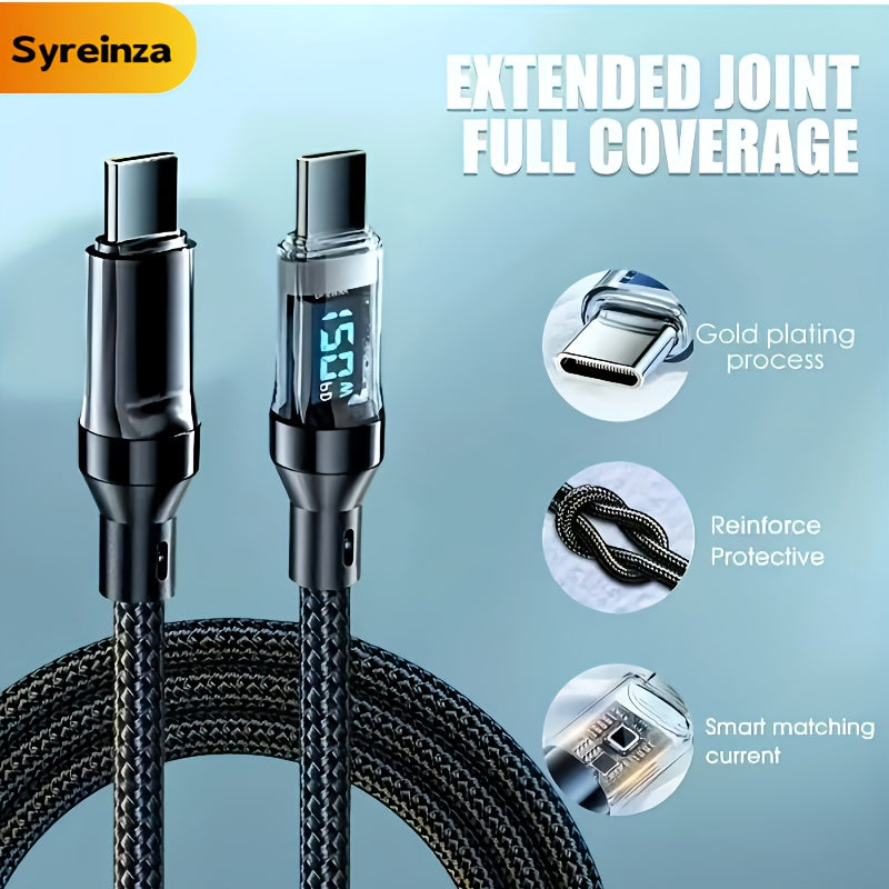 Smart LCD Battery Display Cable - Durable and Flexible, Suitable for Multi-Device Fast Charging, Tablet Charging Accessories, Compact Design, Reinforced Interface, Office Staff & Tech Enthusiasts, Usb C To Lightning Adapter,