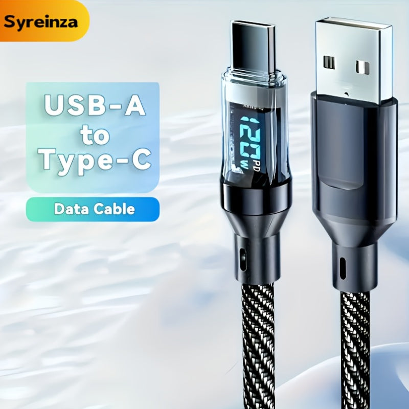 Smart LCD Battery Display Cable - Durable and Flexible, Suitable for Multi-Device Fast Charging, Tablet Charging Accessories, Compact Design, Reinforced Interface, Office Staff & Tech Enthusiasts, Usb C To Lightning Adapter,