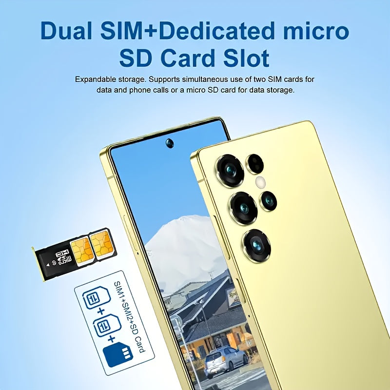 S25 Ultra 5G Global Unlocked Android Smartphone, Large Touchscreen, 12+512GB Storage, Dual SIM Dual Standby, HD Front & Rear Cameras, Built-in Stylus, Long Battery Life, Includes Earphones, Case, Screen Protector and Type-C C