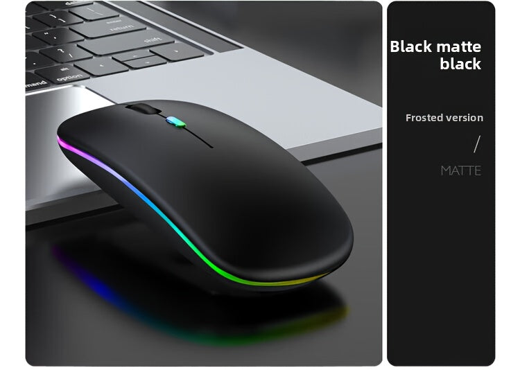 Wireless Wireless Dual-Mode Illuminated + Type-C Charging 2.4G Mouse, Rechargeable Silent Laptop & Desktop All-in-One Smart TV Tablet Compatible for MacBook, Adaptable To Multiple Scenarios Including Work And Gaming