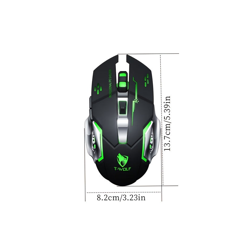 Q13 Wireless Mouse, Wireless Mouse, Rechargeable LED Silent Ultra-Thin Laptop Mouse, Stable And Smooth, Low Latency, with USB Receiver, Suitable Laptops// Computers, Gaming, Office And Entertainment, Mouse Wireless for Gaming
