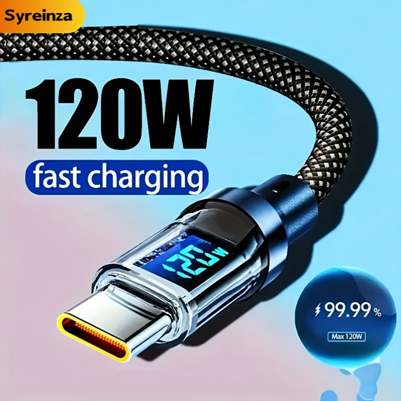 Smart LCD Battery Display Cable - Durable and Flexible, Suitable for Multi-Device Fast Charging, Tablet Charging Accessories, Compact Design, Reinforced Interface, Office Staff & Tech Enthusiasts, Usb C To Lightning Adapter,