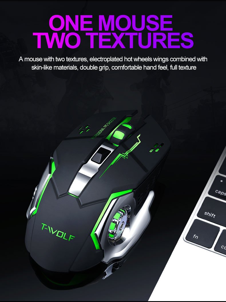 Q13 Wireless Mouse, Wireless Mouse, Rechargeable LED Silent Ultra-Thin Laptop Mouse, Stable And Smooth, Low Latency, with USB Receiver, Suitable Laptops// Computers, Gaming, Office And Entertainment, Mouse Wireless for Gaming
