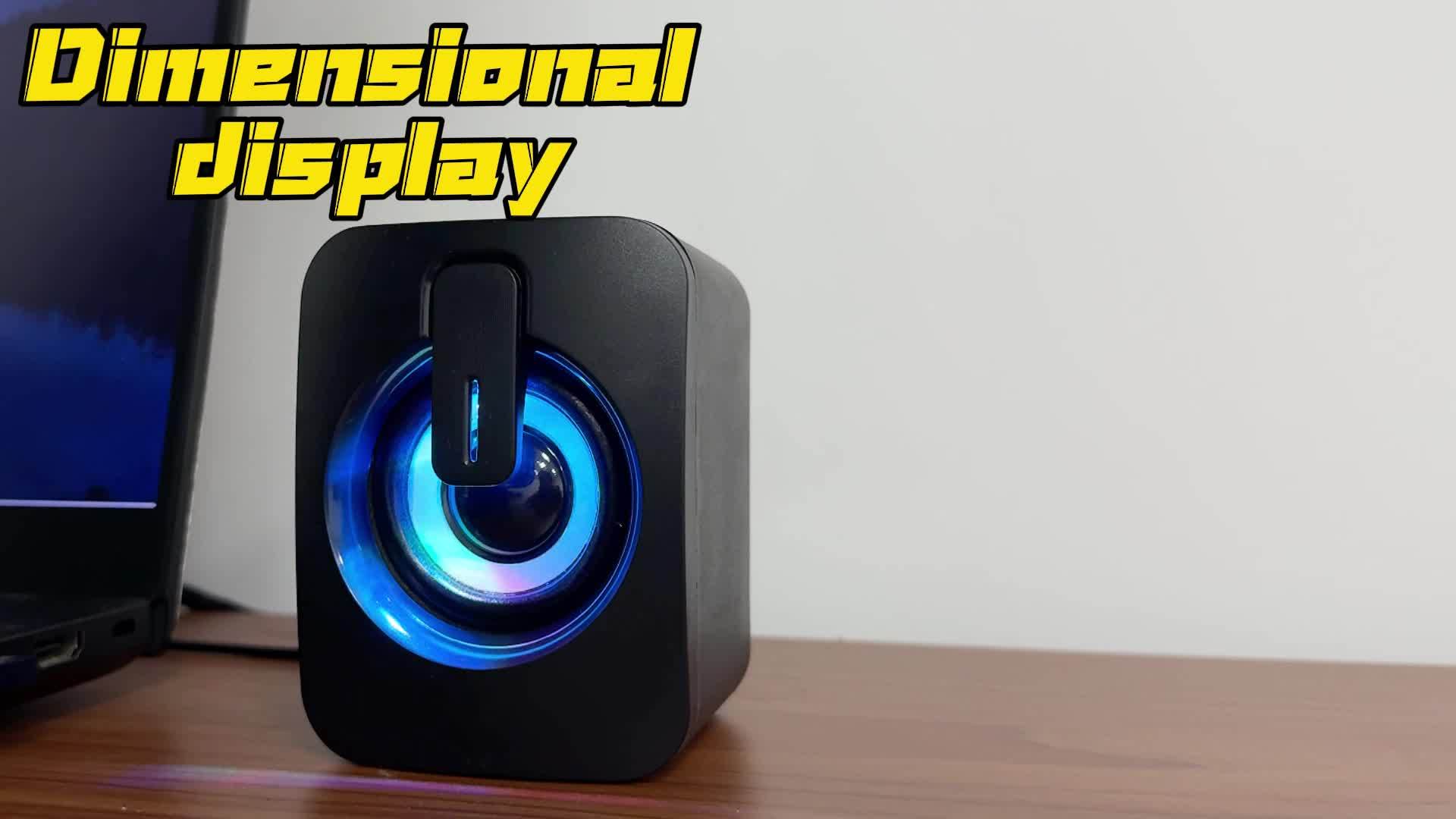 Computer Speakers PC Sound Box HIFI Stereo Microphone USB Wired Caixa De Som With LED Light For Desktop Computer