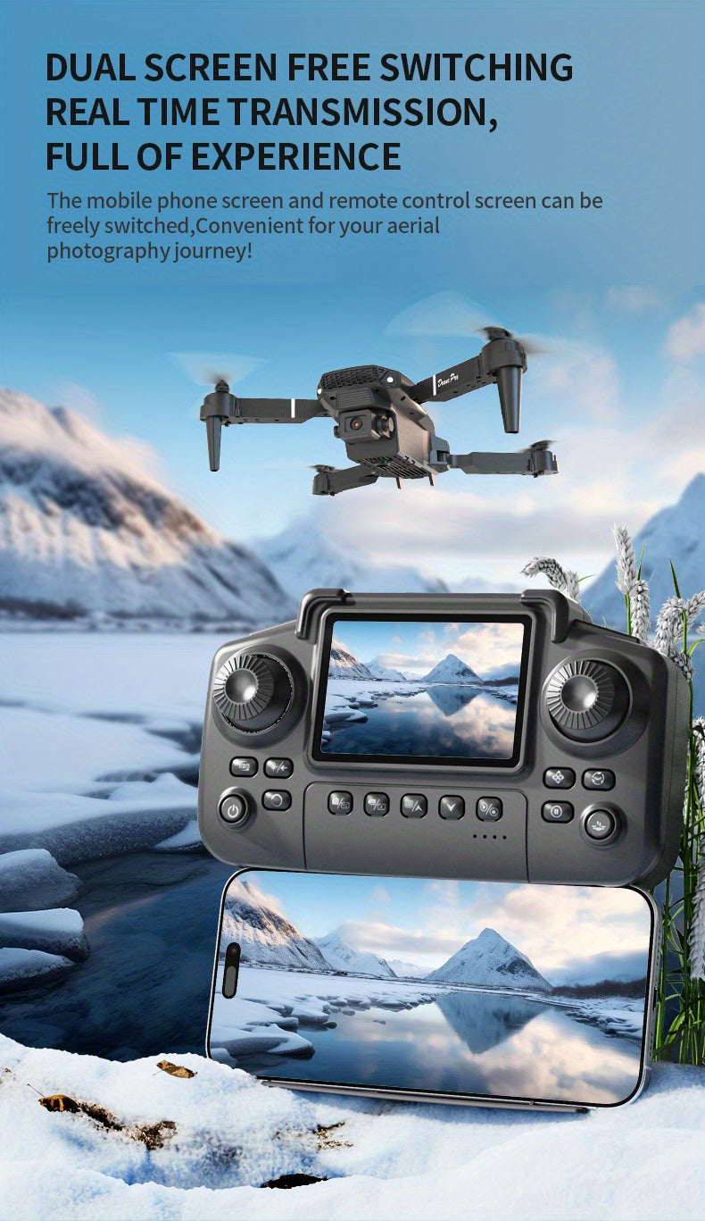 2025 Best-Selling Smart Screen Drone | High-Definition Remote Controller | Ultra HD Dual Cameras + WiFi Real-Time Transmission | One-Tap Intelligent Takeoff/Auto Return | Brushless Motor & Optical Flow Positioning | Professio