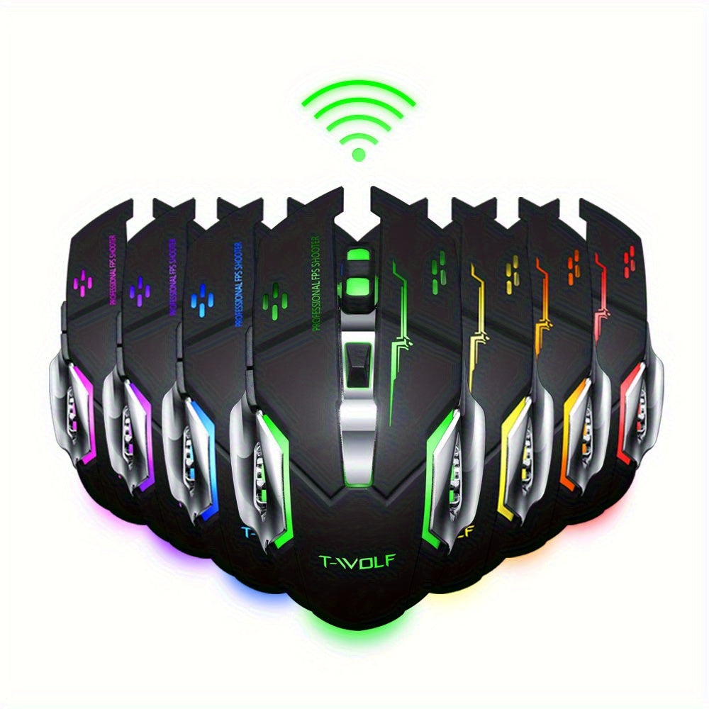 Q13 Wireless Mouse, Wireless Mouse, Rechargeable LED Silent Ultra-Thin Laptop Mouse, Stable And Smooth, Low Latency, with USB Receiver, Suitable Laptops// Computers, Gaming, Office And Entertainment, Mouse Wireless for Gaming