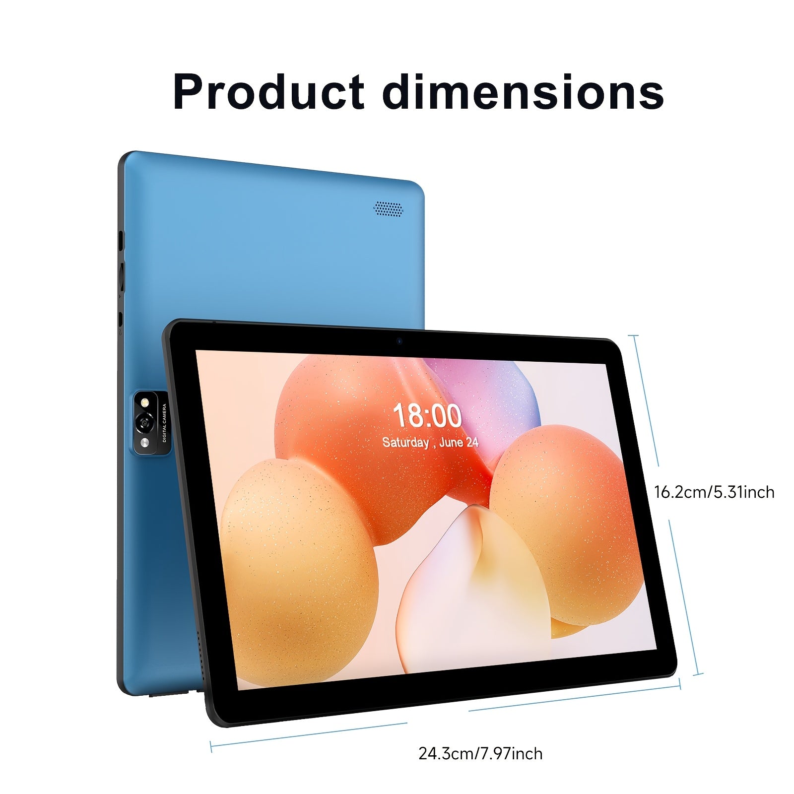 ROENLLCE 10.1" Tablet with Android 13 OS, Keyboard, Mouse, Case, Stylus, 7GB RAM + 64GB ROM, Dual 2MP Front & 8MP Rear Cameras, 1280x800 IPS HD Display, 2-in-1 Laptop Mode, Tablet, Pad