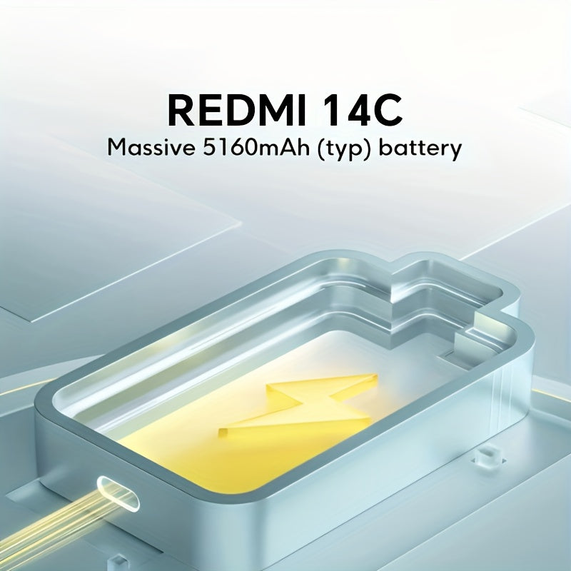 Xiaomi Redmi 14C 120Hz High-Refresh Rate Display, 13MP HD Main Camera, Large Battery, 6.88-Inch Eye-Protecting LCD Screen, Side Fingerprint Unlock, GPS Support, No NFC Function