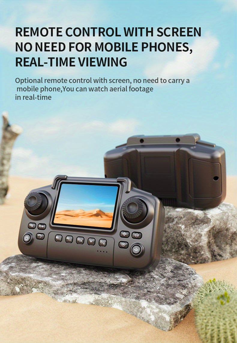 2025 Best-Selling Smart Screen Drone | High-Definition Remote Controller | Ultra HD Dual Cameras + WiFi Real-Time Transmission | One-Tap Intelligent Takeoff/Auto Return | Brushless Motor & Optical Flow Positioning | Professio