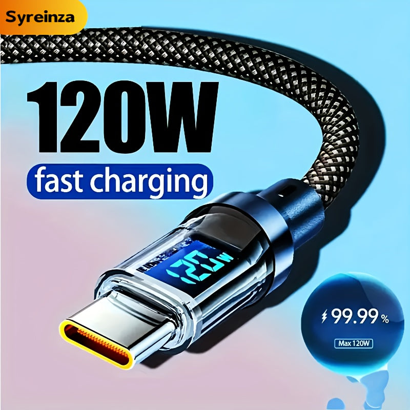 Smart LCD Battery Display Cable - Durable and Flexible, Suitable for Multi-Device Fast Charging, Tablet Charging Accessories, Compact Design, Reinforced Interface, Office Staff & Tech Enthusiasts, Usb C To Lightning Adapter,