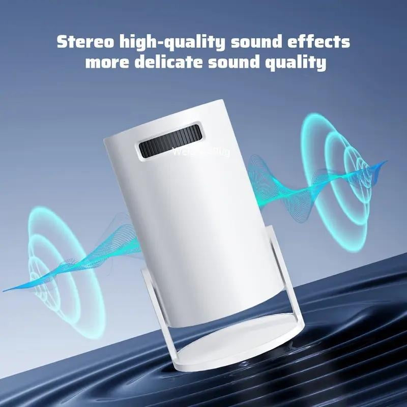 Portable Projector New Choice Q200, Smart Projector 200lm Brightness +480P Native Resolution, Supports 1080P HD/Play 180° Rotation Angle + Trapezoidal Correction
