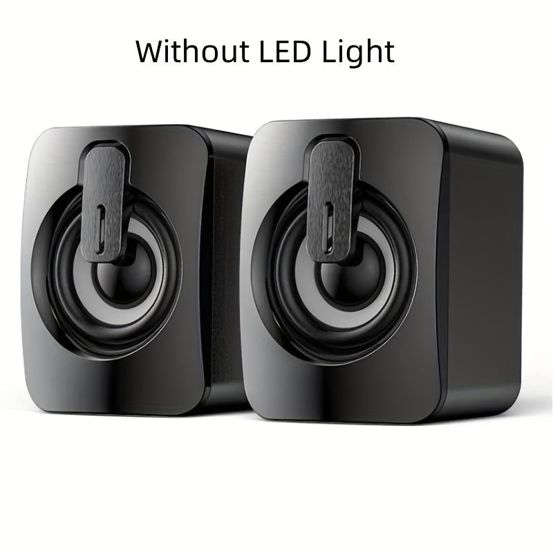 Computer Speakers PC Sound Box HIFI Stereo Microphone USB Wired Caixa De Som With LED Light For Desktop Computer