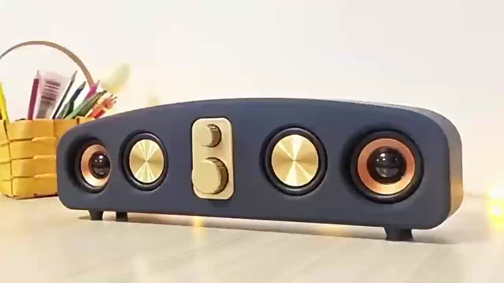 5.0 Channel Wireless Speaker System with Subwoofer - Wireless Smart Soundbar, / Home Theater Stereo, Compatible with TV/PC/Smartphone/Tablet - Ideal for Parties, Gaming, Movies - Elegant Wood Grain Finish - Portable Design wi