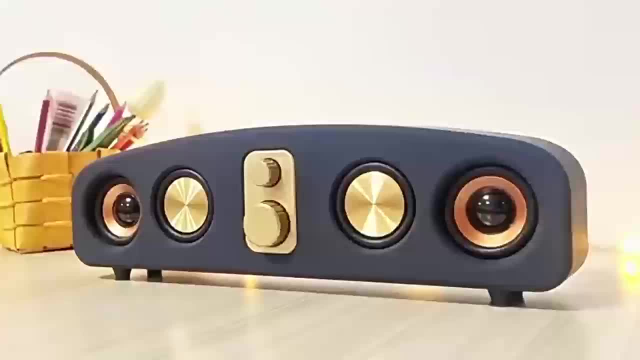 5.0 Channel Wireless Speaker System with Subwoofer - Wireless Smart Soundbar, / Home Theater Stereo, Compatible with TV/PC/Smartphone/Tablet - Ideal for Parties, Gaming, Movies - Elegant Wood Grain Finish - Portable Design wi
