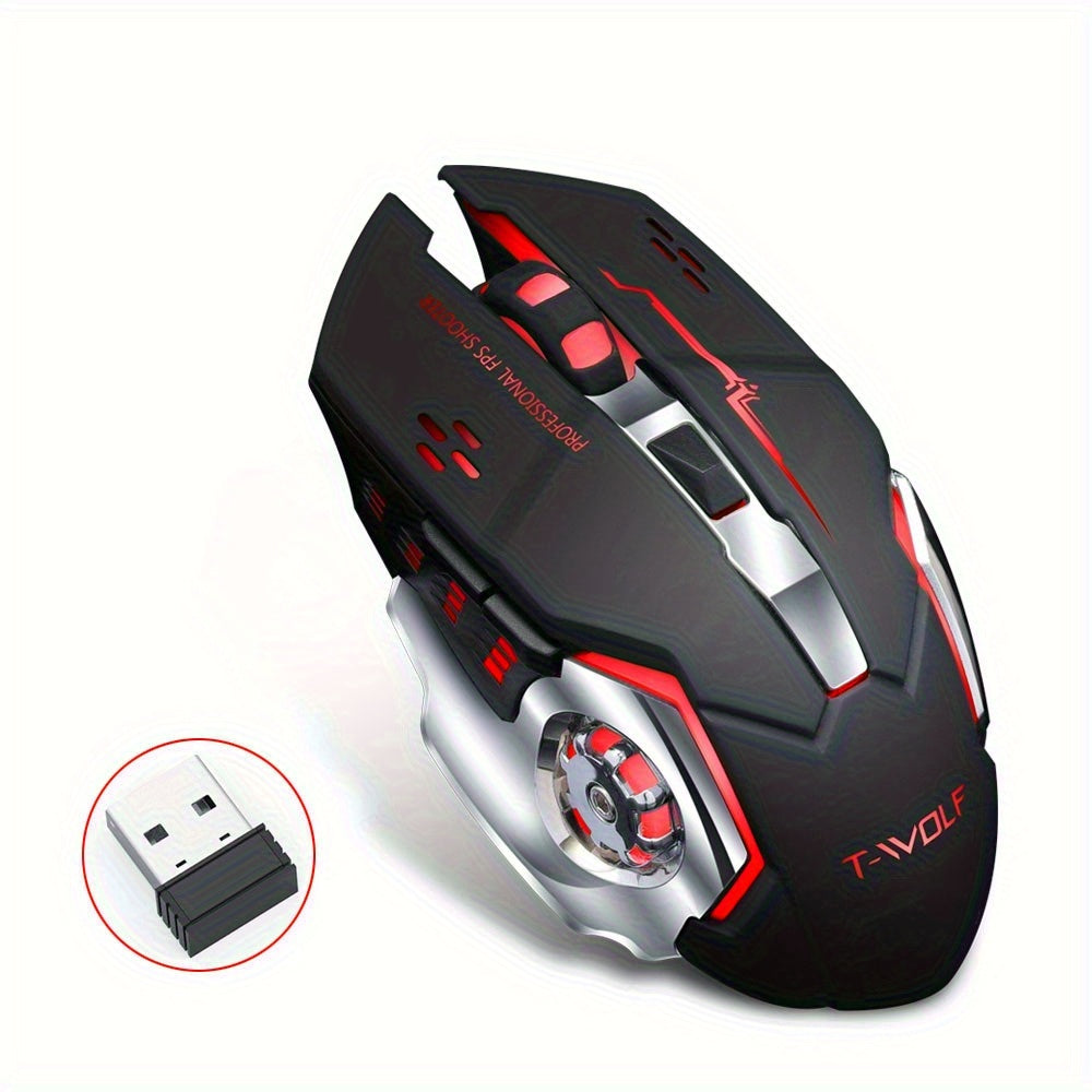 Q13 Wireless Mouse, Wireless Mouse, Rechargeable LED Silent Ultra-Thin Laptop Mouse, Stable And Smooth, Low Latency, with USB Receiver, Suitable Laptops// Computers, Gaming, Office And Entertainment, Mouse Wireless for Gaming