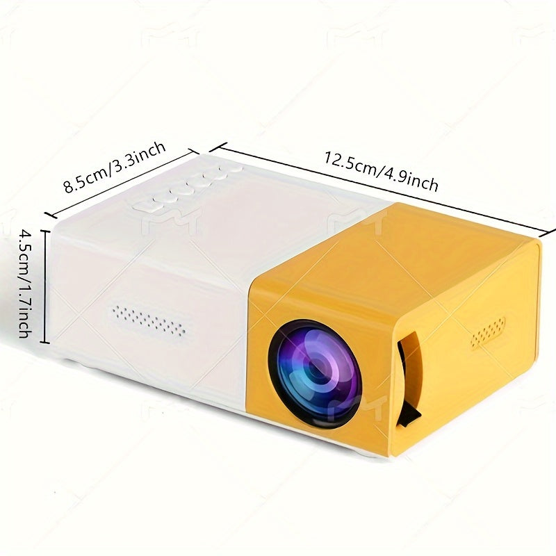 Mini Portable Outdoor Movie Projector, LED Micro Video Projector Suitable for Home Theater, Compatible with Smartphones/Tablets/Laptops/TV Sticks/PS/USB, Home Theater Projector, Portable Entertainment, Compact Design, Lightwe