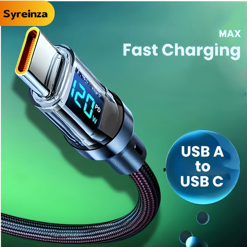 Smart LCD Battery Display Cable - Durable and Flexible, Suitable for Multi-Device Fast Charging, Tablet Charging Accessories, Compact Design, Reinforced Interface, Office Staff & Tech Enthusiasts, Usb C To Lightning Adapter,