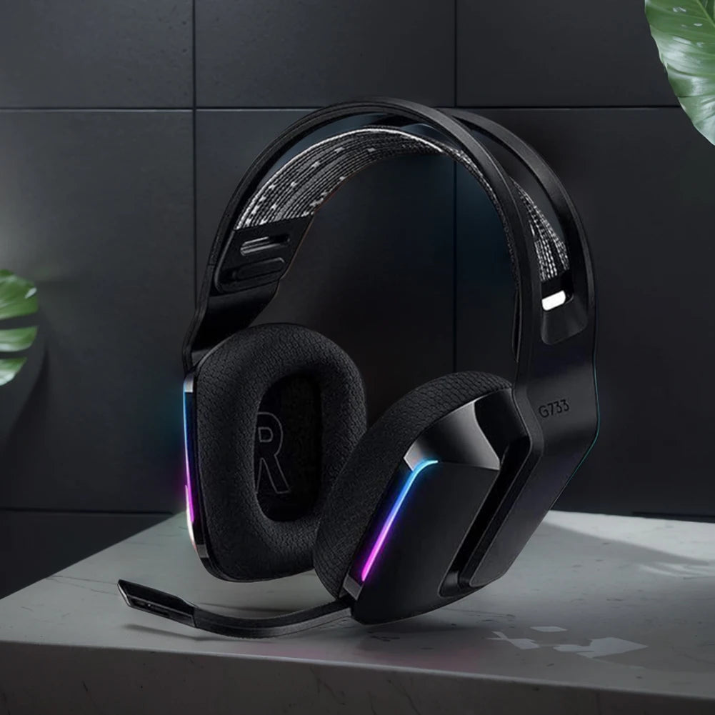 Wireless Gaming Headset Mic Aux 3.5mm Wireless Headphone Replacement Microphone Headset Mic for Logitech G733 Gaming Headphones