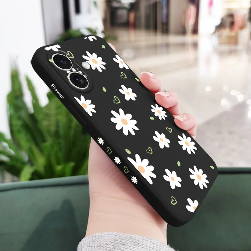 Tender Daisy Phone Case For iPhone 17 17 Air 16 15 14 13 12 11 X XR XS Plus Pro Max Mini Silicone Cover