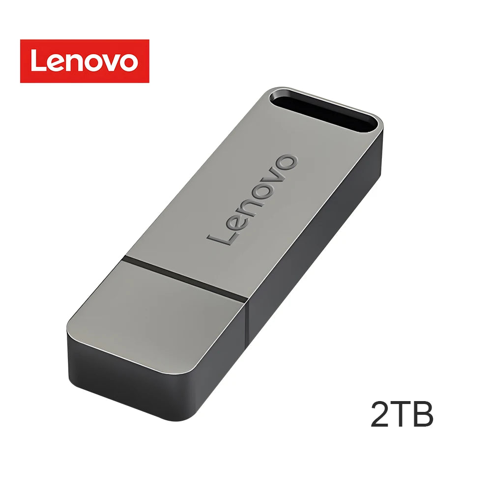 Lenovo 64TB U Disk Fortified 2TB 16TB USB3.0 Flash Drive Biometric 4TB 8TB Metal Pendrive Military Encryption