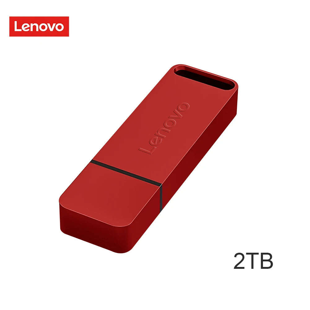 Lenovo 64TB U Disk Fortified 2TB 16TB USB3.0 Flash Drive Biometric 4TB 8TB Metal Pendrive Military Encryption