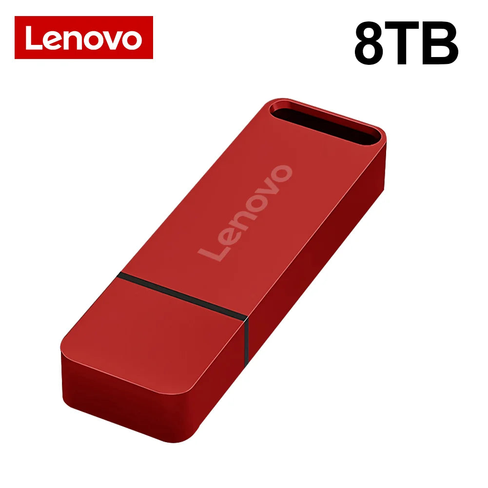 Lenovo 64TB U Disk Fortified 2TB 16TB USB3.0 Flash Drive Biometric 4TB 8TB Metal Pendrive Military Encryption