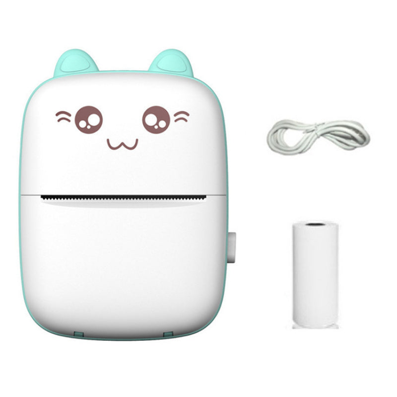 Portable Wireless Mini Thermal Printer with 10 roll paper kit/1 roll paper kit, USB Rechargeable, Photo& Label Printing, Ideal for Travel& Home Use, Photo Printing| Wireless Connectivity