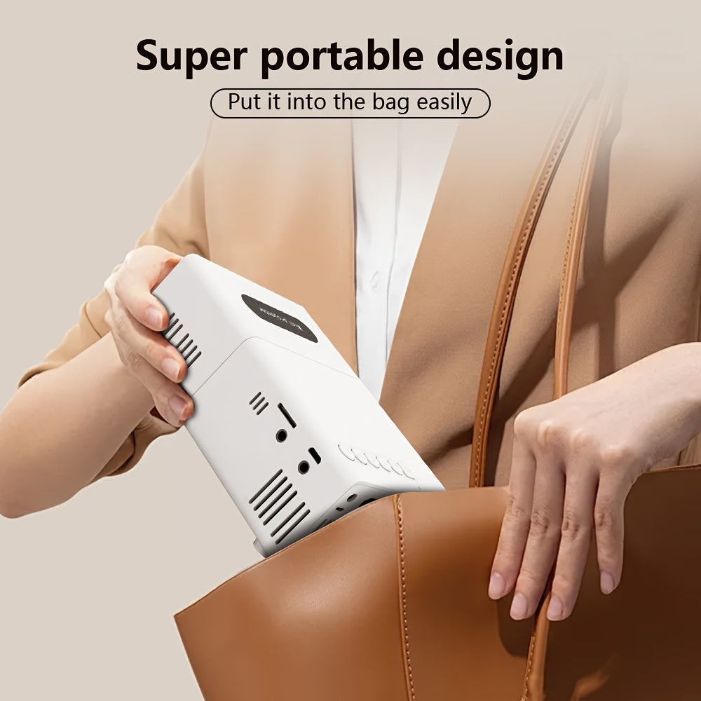 Mini Portable Projector, Movie Projector, Smart Projector, Ideal for Smartphones/Tablets/Laptops/TVs/USBs - Includes Remote Control, Suitable for Home Theater