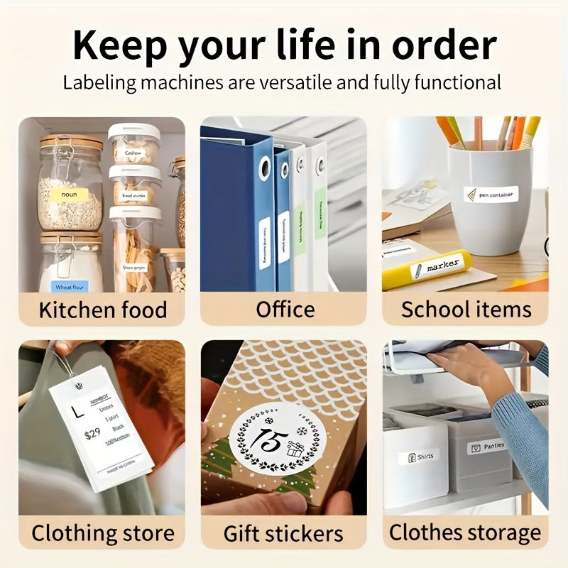 Portable Wireless Thermal Label Printer, Suitable for Barcodes, Documents, Product Information, Price Tags, Shipping Labels, Compatible with iOS and Android Systems, Includes 1 Roll of 50x60mm Label Paper, Rechargeable Batter
