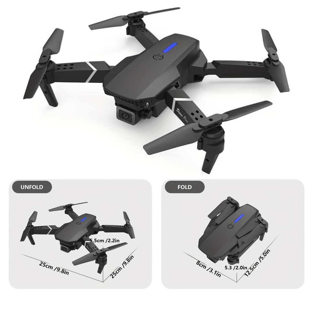 E88 Dual Camera Drone with Wi-Fi and Remote Control, Black and White, Four-Axis Aerial Photography Toy for Beginners - Ideal Gift for Halloween, Christmas, New Year, Best for Christmas, Perfect for Thanksgiving, Best Drone