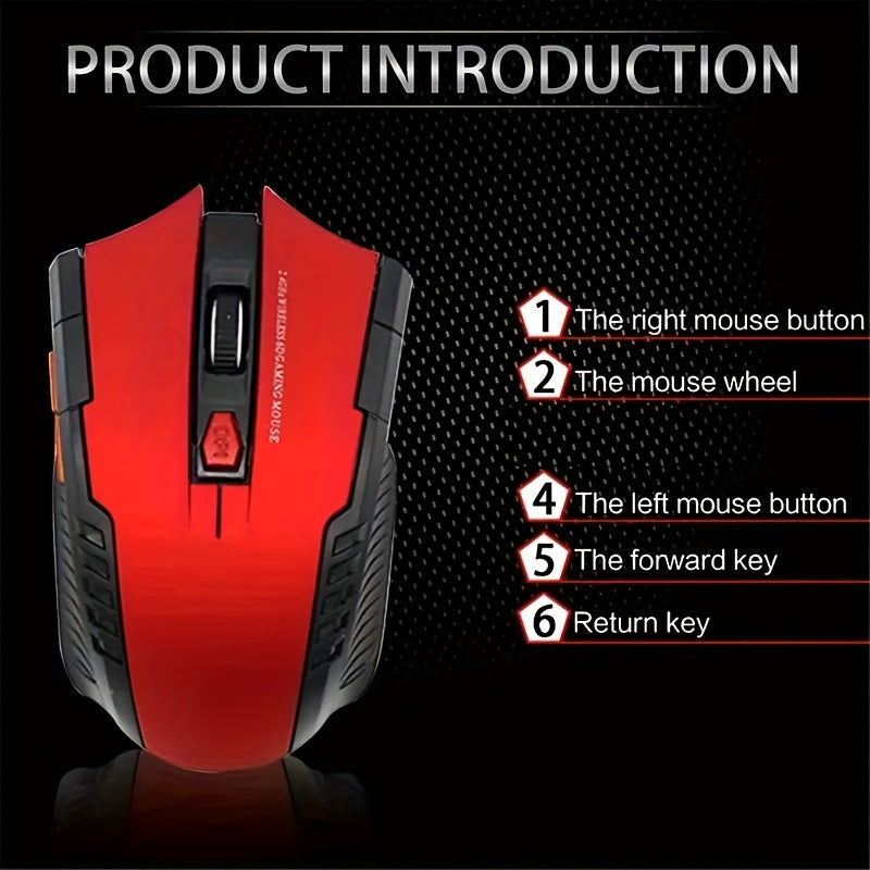Mini 2.4GHz wireless mouse with USB receiver, gaming mouse for computer PC laptop, mouse for gaming, laser optical, ergonomic, portable design, and nimble, suitable for office, home and gaming, cool appearance, multiple color