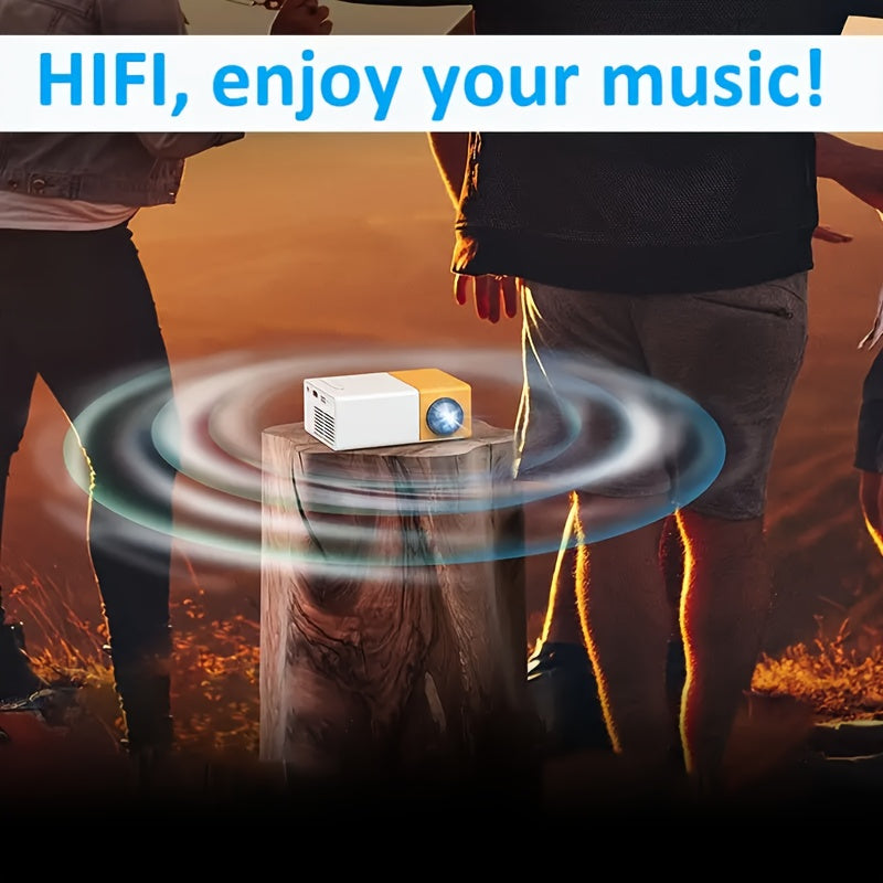 Mini Portable Outdoor Movie Projector, LED Micro Video Projector Suitable for Home Theater, Compatible with Smartphones/Tablets/Laptops/TV Sticks/PS/USB, Home Theater Projector, Portable Entertainment, Compact Design, Lightwe