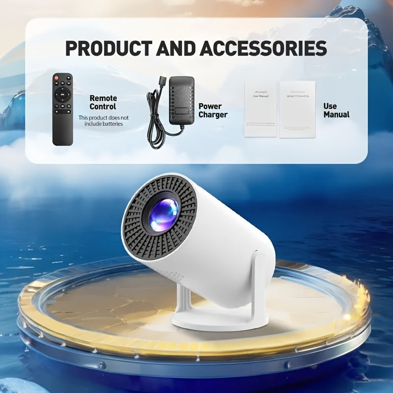 Portable Projector New Choice Q200, Smart Projector 200lm Brightness +480P Native Resolution, Supports 1080P HD/Play 180° Rotation Angle + Trapezoidal Correction