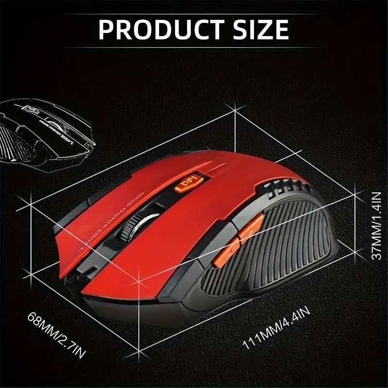 Mini 2.4GHz wireless mouse with USB receiver, gaming mouse for computer PC laptop, mouse for gaming, laser optical, ergonomic, portable design, and nimble, suitable for office, home and gaming, cool appearance, multiple color